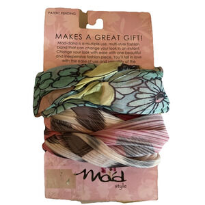 Mad-dana Versaband Fashion Hair Bandana Headband And Bonus Head Band New